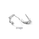 Boucles d'oreilles en Argent rhodié 925/1000 & Oxyde de zirconium (BA060)