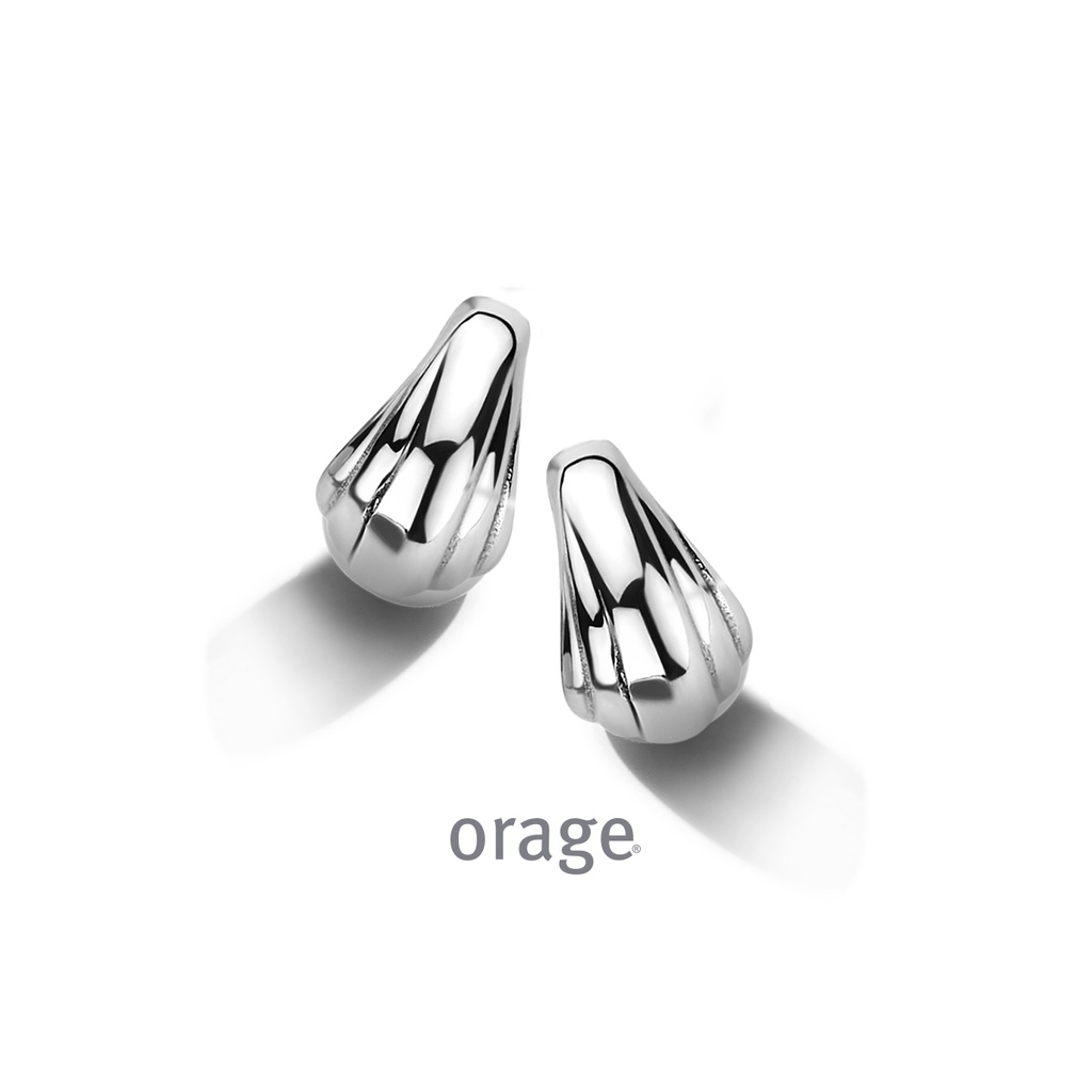 Boucles d'oreilles "coquillage" en acier inoxydable (BA144)