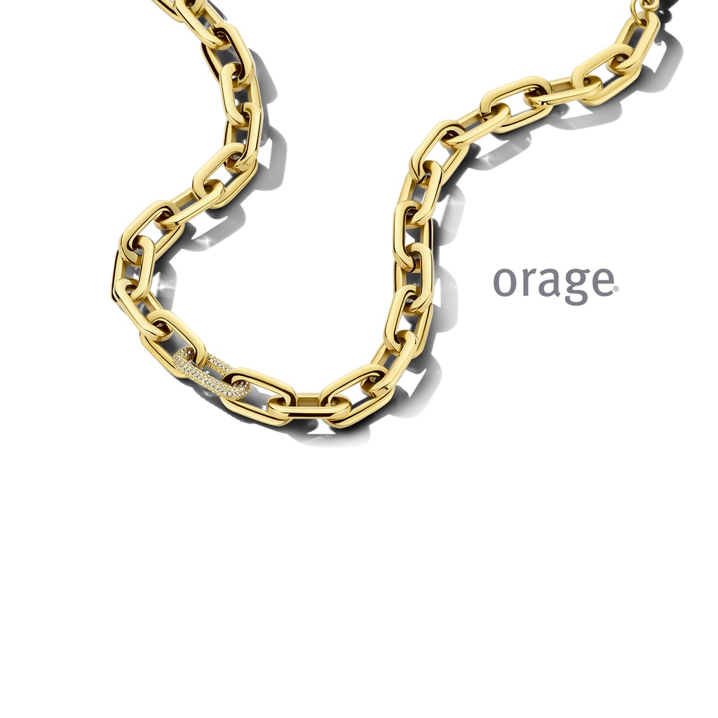 Collier en acier inoxydable jaune 46cm (BA158)