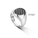 Bague pour hommes en acier noir (60-68) (BA172)