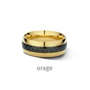 Bague en acier inoxydable jaune (58-68) (BA183)