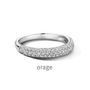 Bague en Argent rhodié 925/1000 & Oxyde de zirconium (50-60) (BA195)