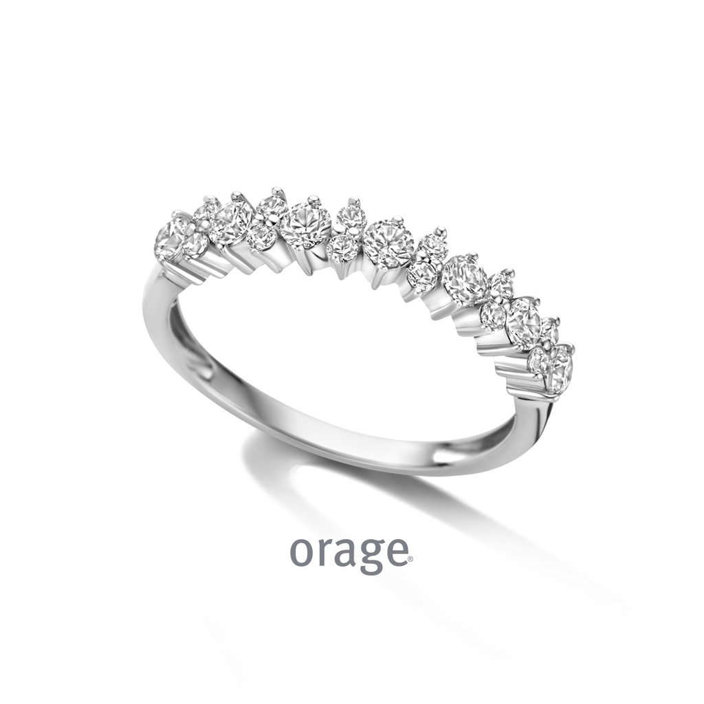 Bague Argent rhodié 925/1000 & Oxyde de zirconium (BA069) (50-58)