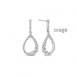 Boucles d'oreilles en argent rhodié 925/1000