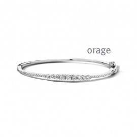 Bracelet jonc argent rhodié 925/1000