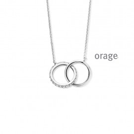 Collier en argent rodhié 925/1000 cercles