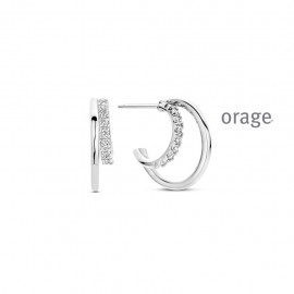 Boucles d'oreilles en argent 925/1000 et zircon