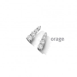 Boucles d'oreilles pendantes en argent 925/1000 et zircon