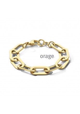 Bracelet "maillon" acier jaune