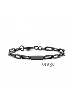 Bracelet noir pour hommes acier 