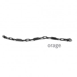 Collier noir pour hommes acier 