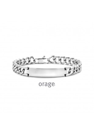 Bracelet identité acier 10mm gourmette 21cm (BA266-AW153)