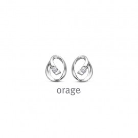 Boucles d'oreilles en argent rhodié 925/1000