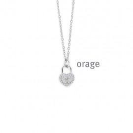 Collier en argent rhodié 925/1000 et zircon