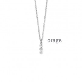 Collier en argent rhodié 925 et zircon