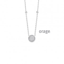 Collier en argent rhodié 925/1000 et zircon