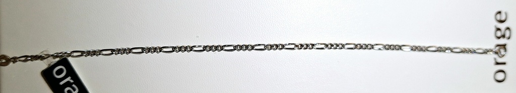 Bracelet figaro en argent rhodié 925/1000 18cm [A/6013/18-A]