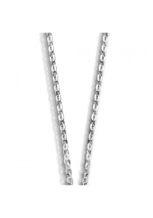 Chaine forçat brillante en argent rhodié 925/1000 45cm