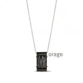 Collier hommes carbone - 55cm (AL013-AK104)