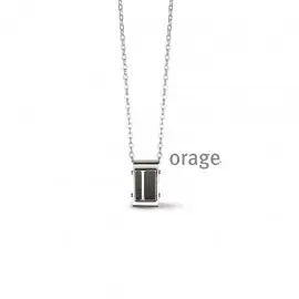 Collier hommes acier noir - 55cm (AP112)