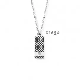 Collier hommes acier - 55cm (AT124-AS356)