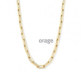 Collier "mini maillon" plaqué or jaune (AS444) [K/4208/42]