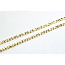 Collier plaqué or jaune maille palmier - 42cm  (K421642)