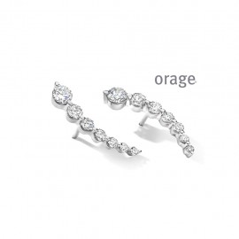 Boucles d'oreilles en argent 925/1000 et zircon