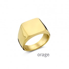 Bague hommes acier jaune (58-64) [AW140]