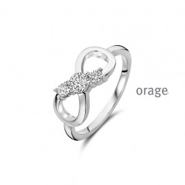 Bague infinity 925/1000 et zircon (50-58) [AW221]