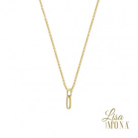 14K Or Jaune Collier cz