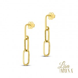 14K Or Jaune Boucles d'oreilles