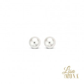 Boucles d'oreilles or 14K perles 4MM LMG0010