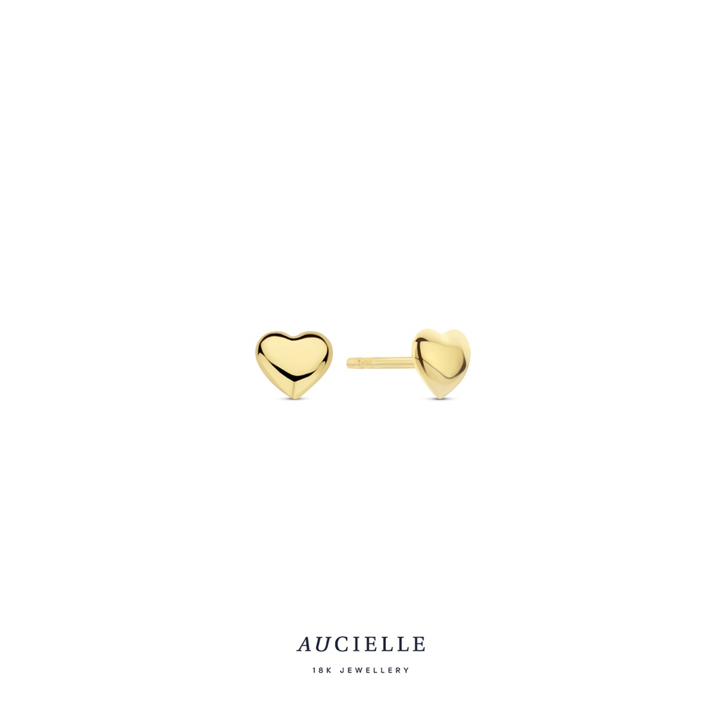 Boucles d'oreilles Coeur Or Jaune 18K