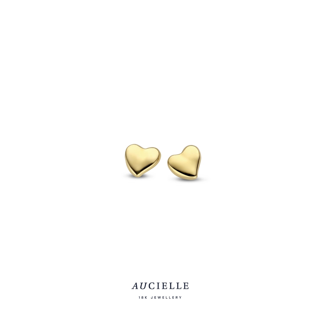 Boucles d'oreilles Or Jaune 18K coeur