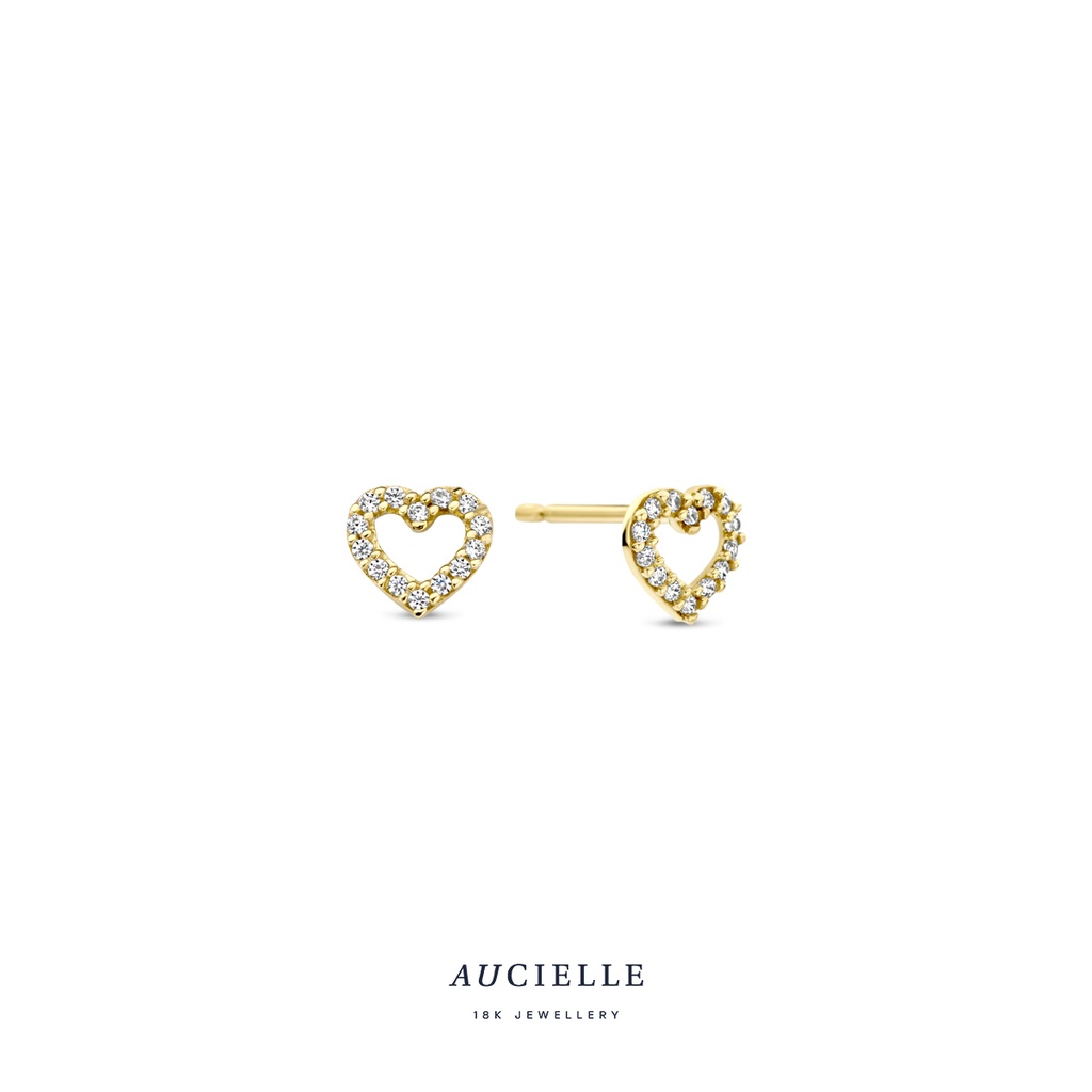 Boucles d'oreilles baguette Or Jaune 18K Oxyde de zirconium