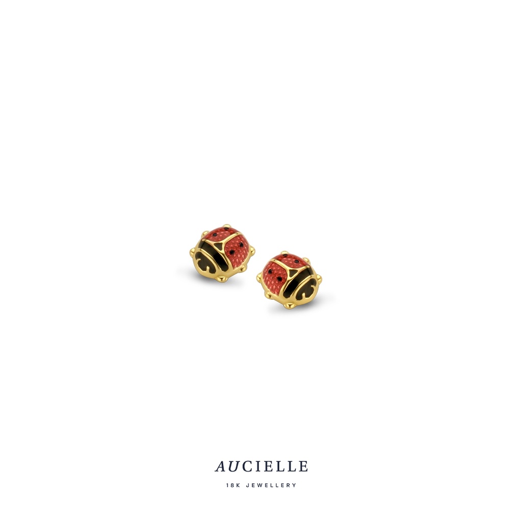 Boucles d'oreilles Or Jaune 18K coccinelle