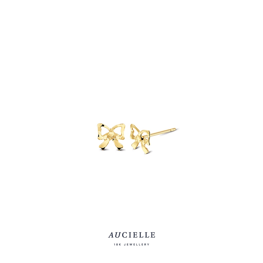 Boucles d'oreilles Or Jaune 18K noeud