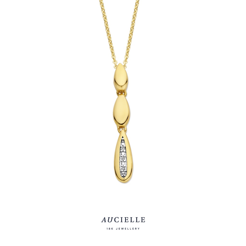 Pendentif Or Jaune 18K et diamants de 0.020ct