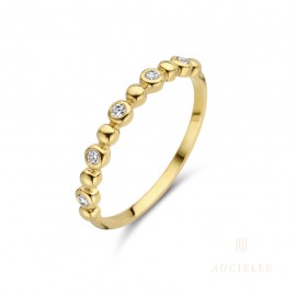 Bague Or Jaune 18K, Oxyde de zirconium (52-56 ) [AR0020C]