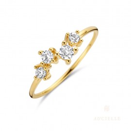 Bague Or Jaune 18K Oxyde de zirconium (52-56) [AR0023C]