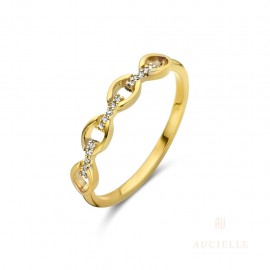 Bague Or Jaune 18K et diamants de 0.035ct (52-56) [AR0028D]