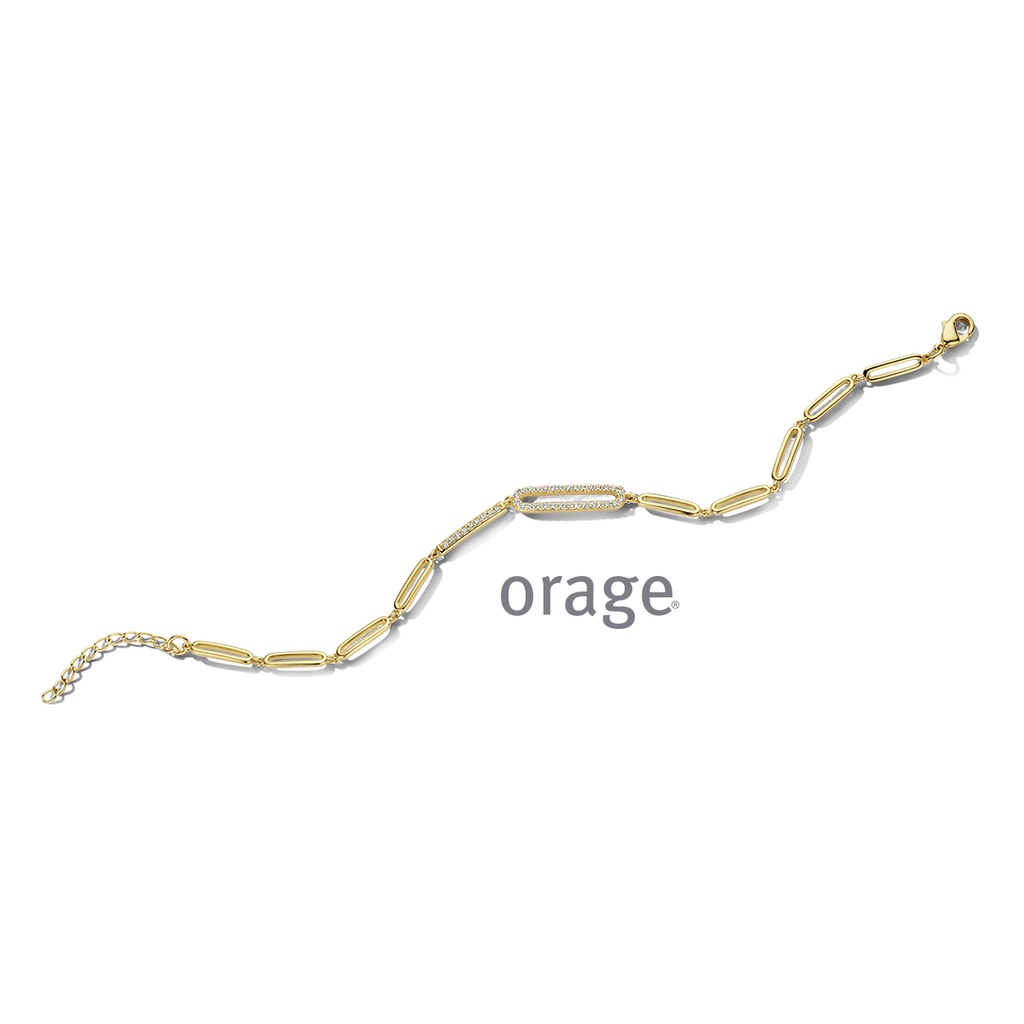 Bracelet plaqué or jaune Oxyde de zirconium (BA006)