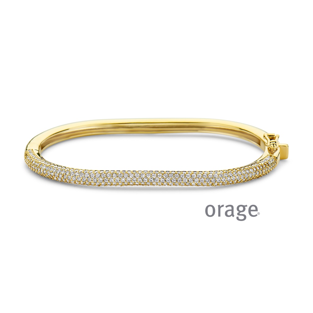 Bracelet plaqué or jaune Oxyde de zirconium (BA024)