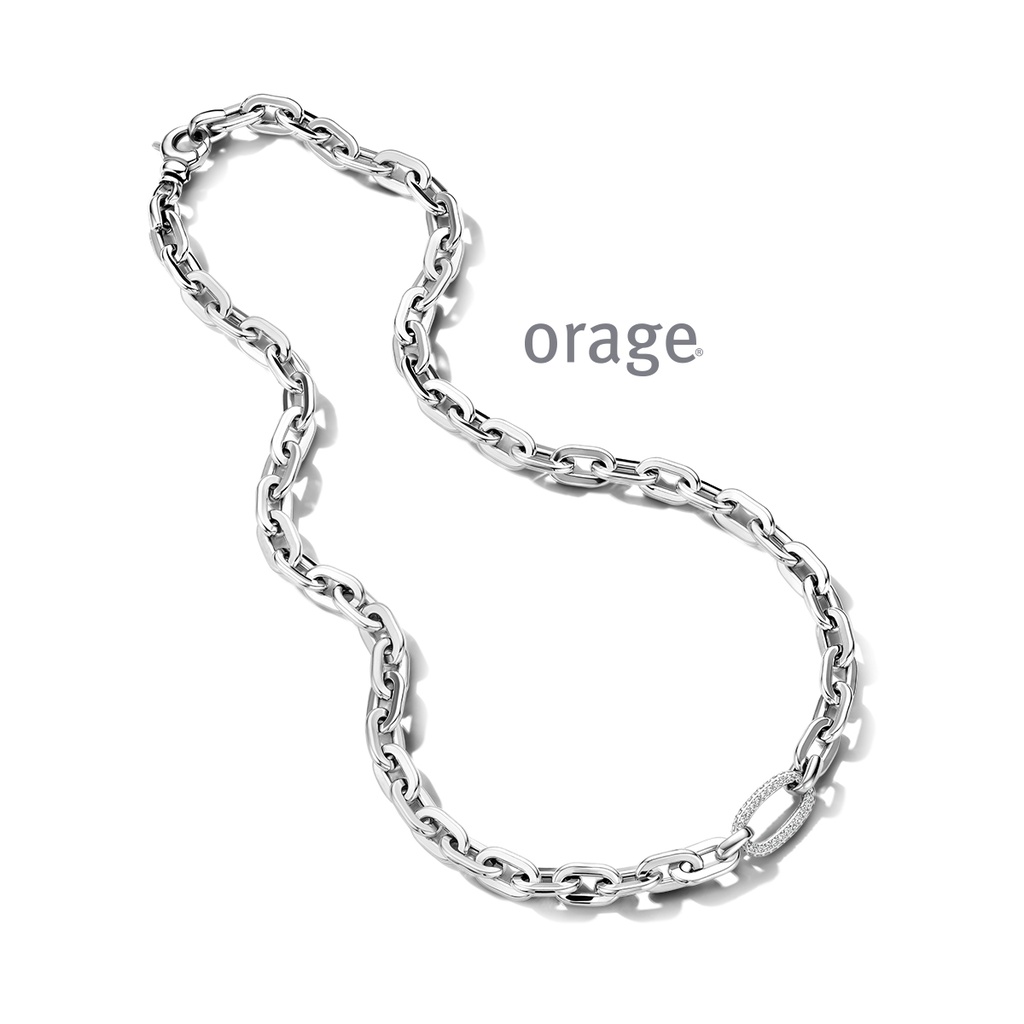 Collier Argent rhodié 925/1000 Oxyde de zirconium (BA027)