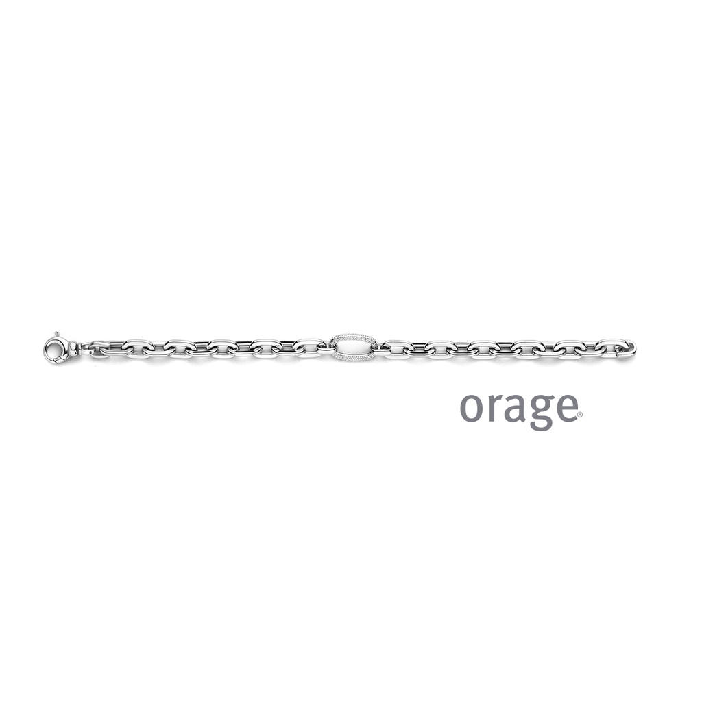 Bracelet Argent rhodié 925/1000 Oxyde de zirconium (BA028/19)