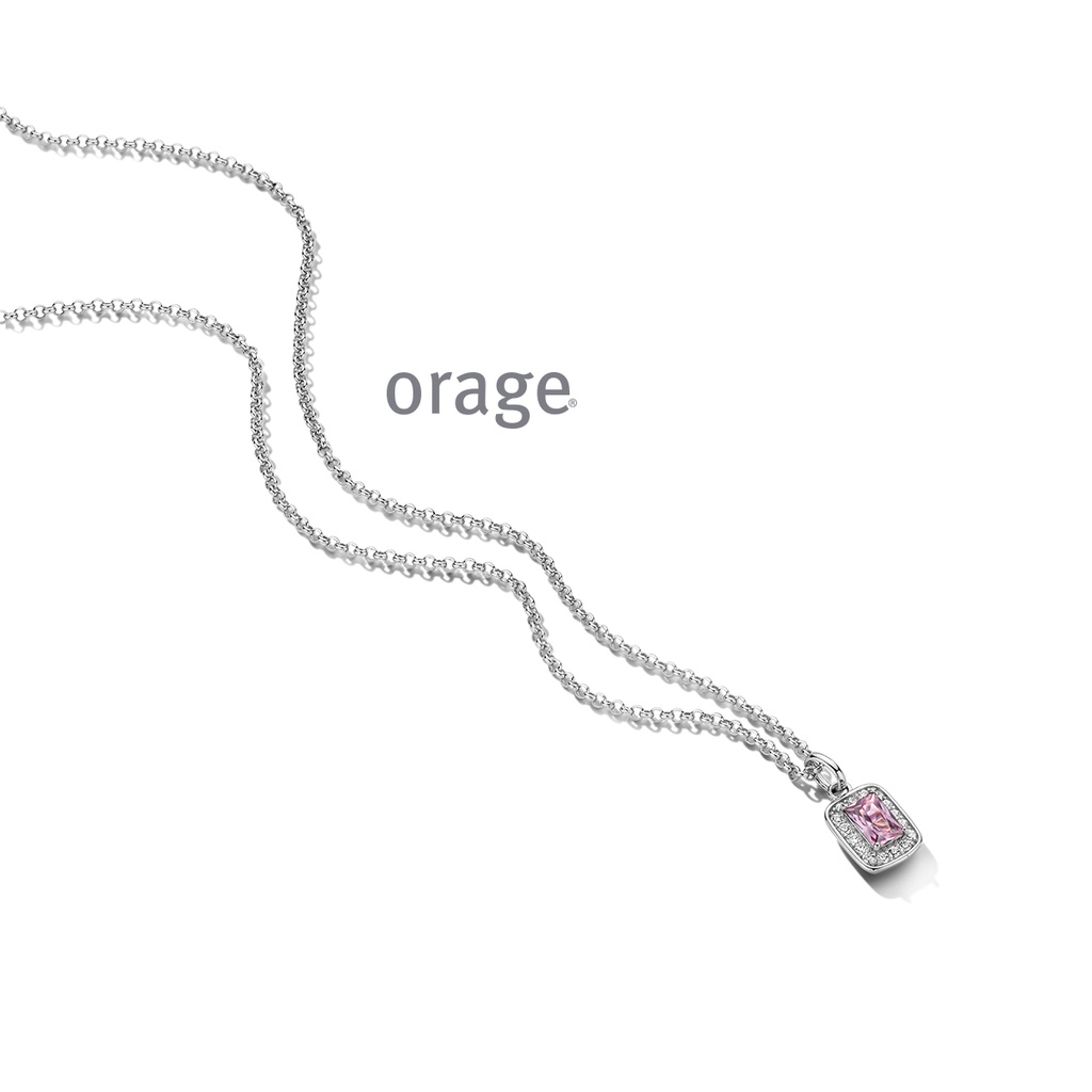 Collier Argent rhodié 925/1000 Oxyde de zirconium (BA050)