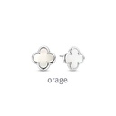 Boucles d'oreilles trèfles en Argent rhodié 925/1000 (BA131)