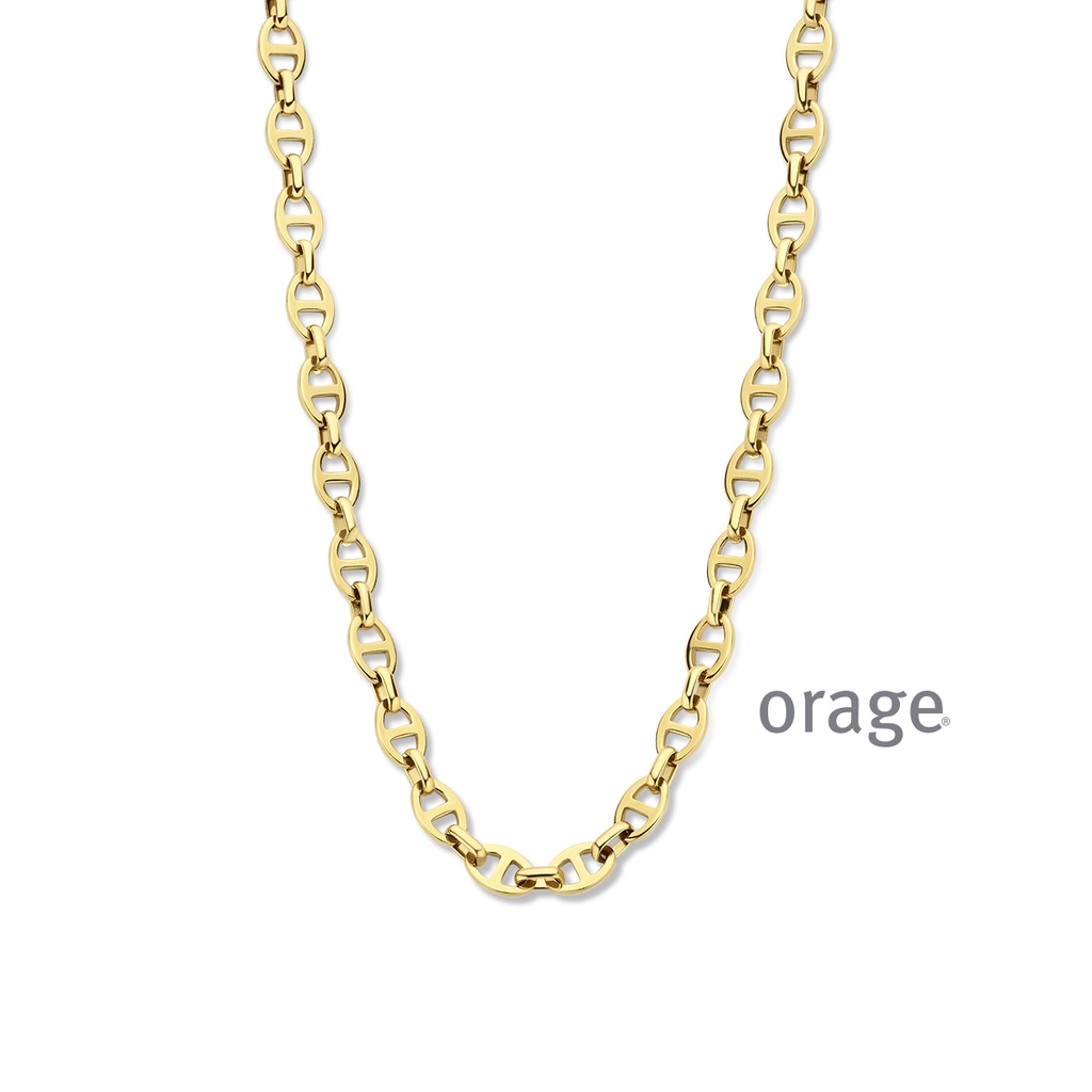 Collier acier jaune 45cm(BA136)