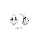 Boucles d'oreilles "coquillage" en acier inoxydable (BA144)